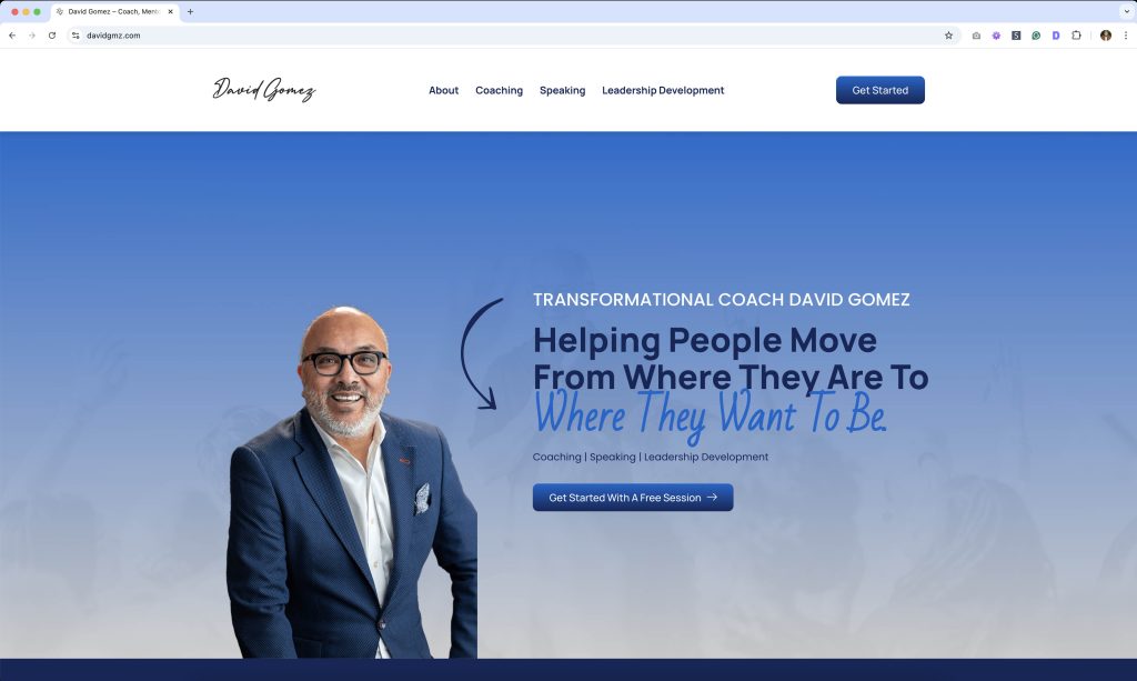 David Gomez Website Screenshot