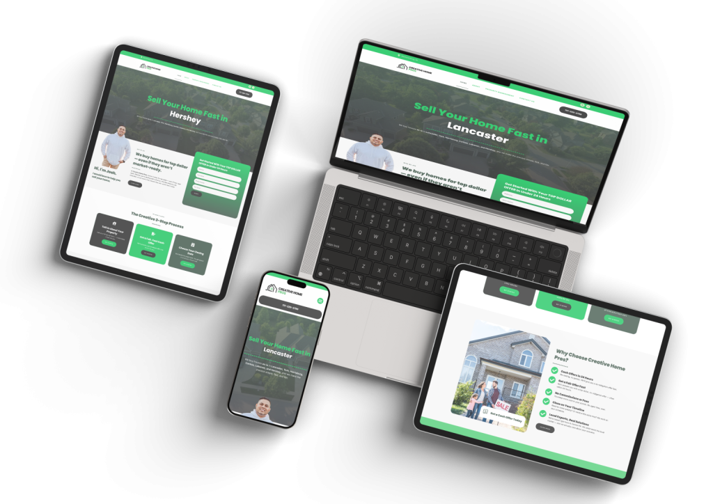 website design mockup