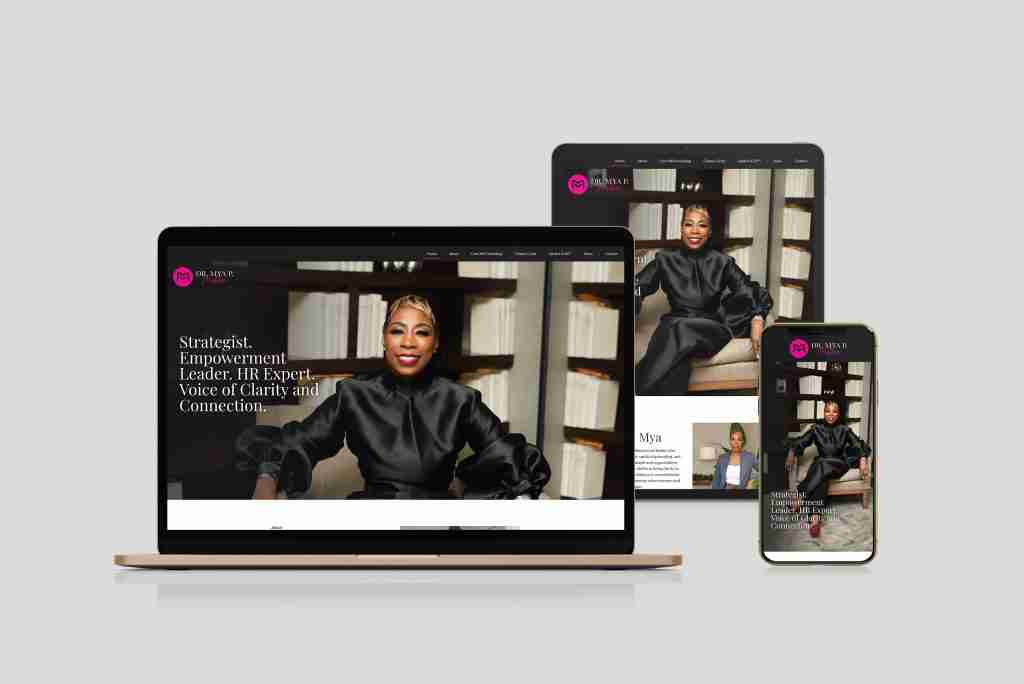 Dr Mya Miller - Website Mockup