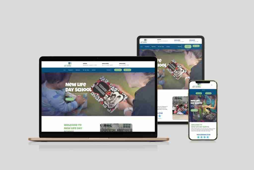 New Life Day School - Website Mockup